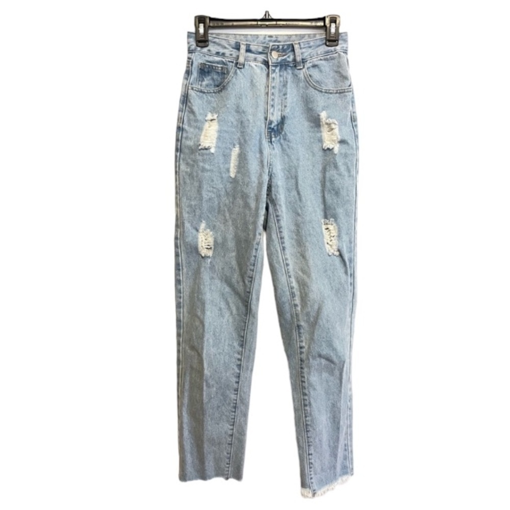 Shein High Waisted Mom Jean Distressed Size XS